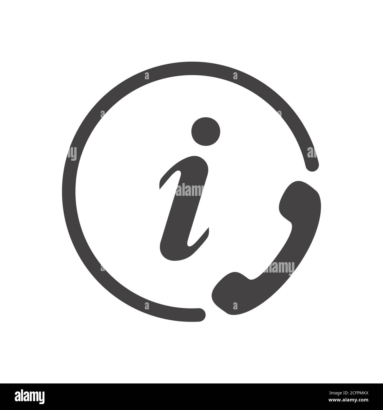 Icona del segno Info. Simbolo del telefono informativo. Illustrazione Vettoriale