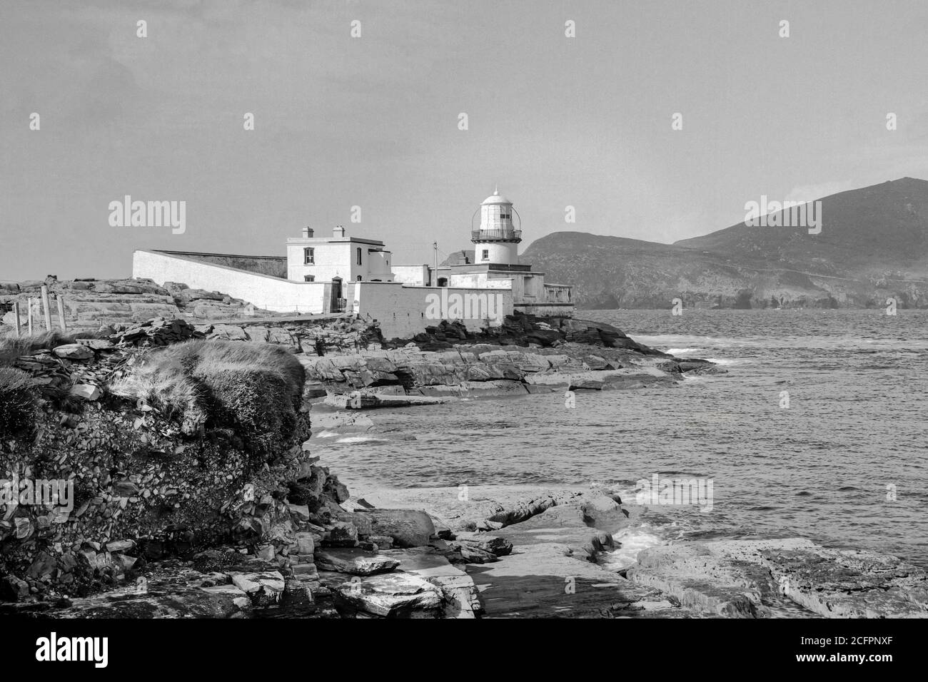 Valentia Island Lighthouse, nella contea di Kerry, Irlanda Foto Stock