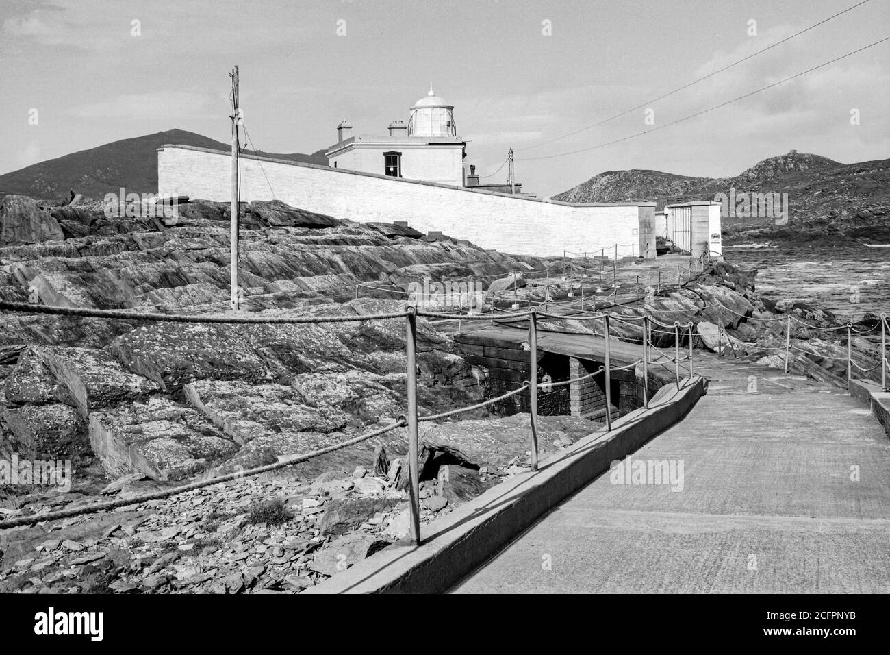 Valentia Island Lighthouse, nella contea di Kerry, Irlanda Foto Stock