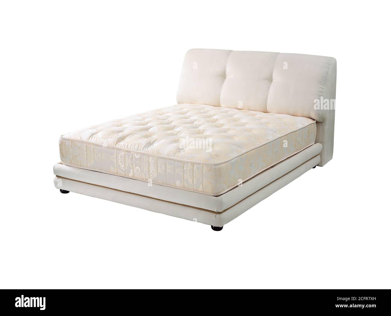 Lussuoso letto con piattaforma e materasso Foto Stock