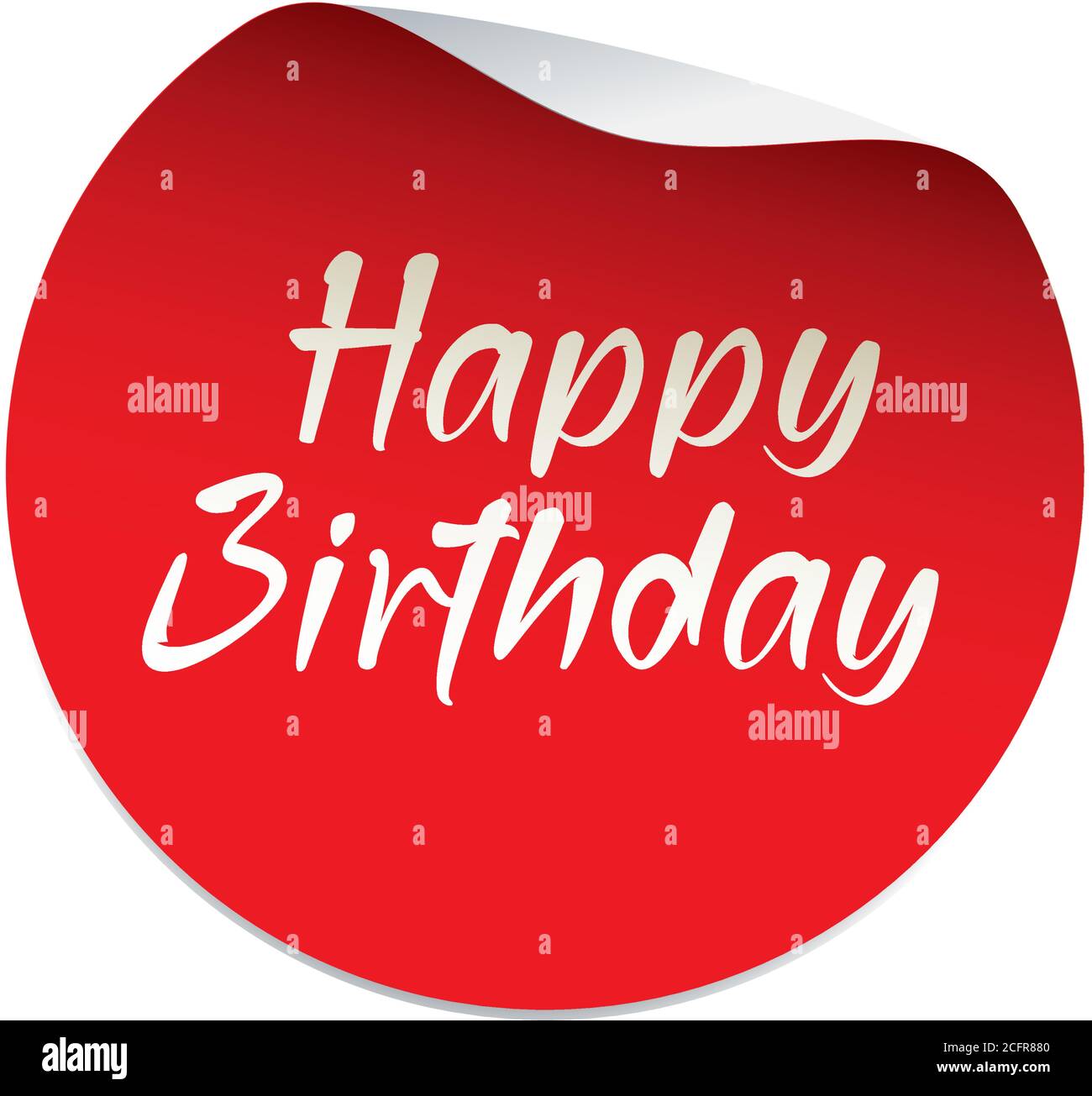 Adesivi vettoriali rossi. Buon compleanno. Badge vettoriale e logo. Illustrazione Vettoriale