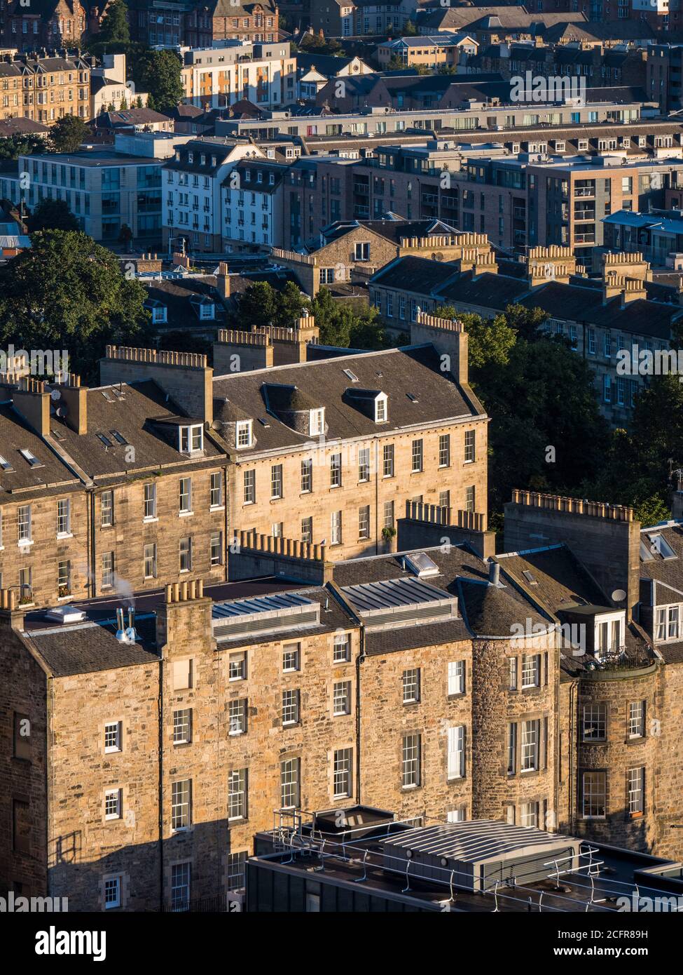 Georgian Townhouses, Newtown Housing, Newtown, Edinburgh, Scotland, UK, GB. Foto Stock