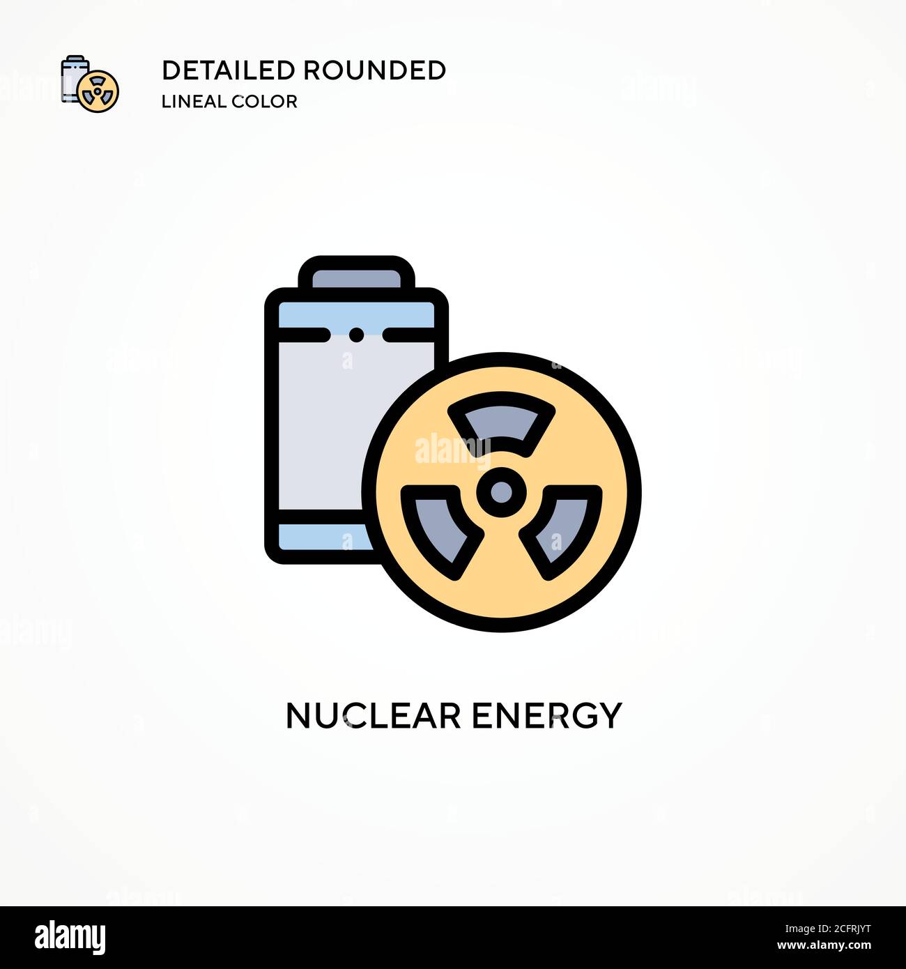 Icona vettore energia nucleare. Concetti moderni di illustrazione vettoriale. Facile da modificare e personalizzare. Illustrazione Vettoriale