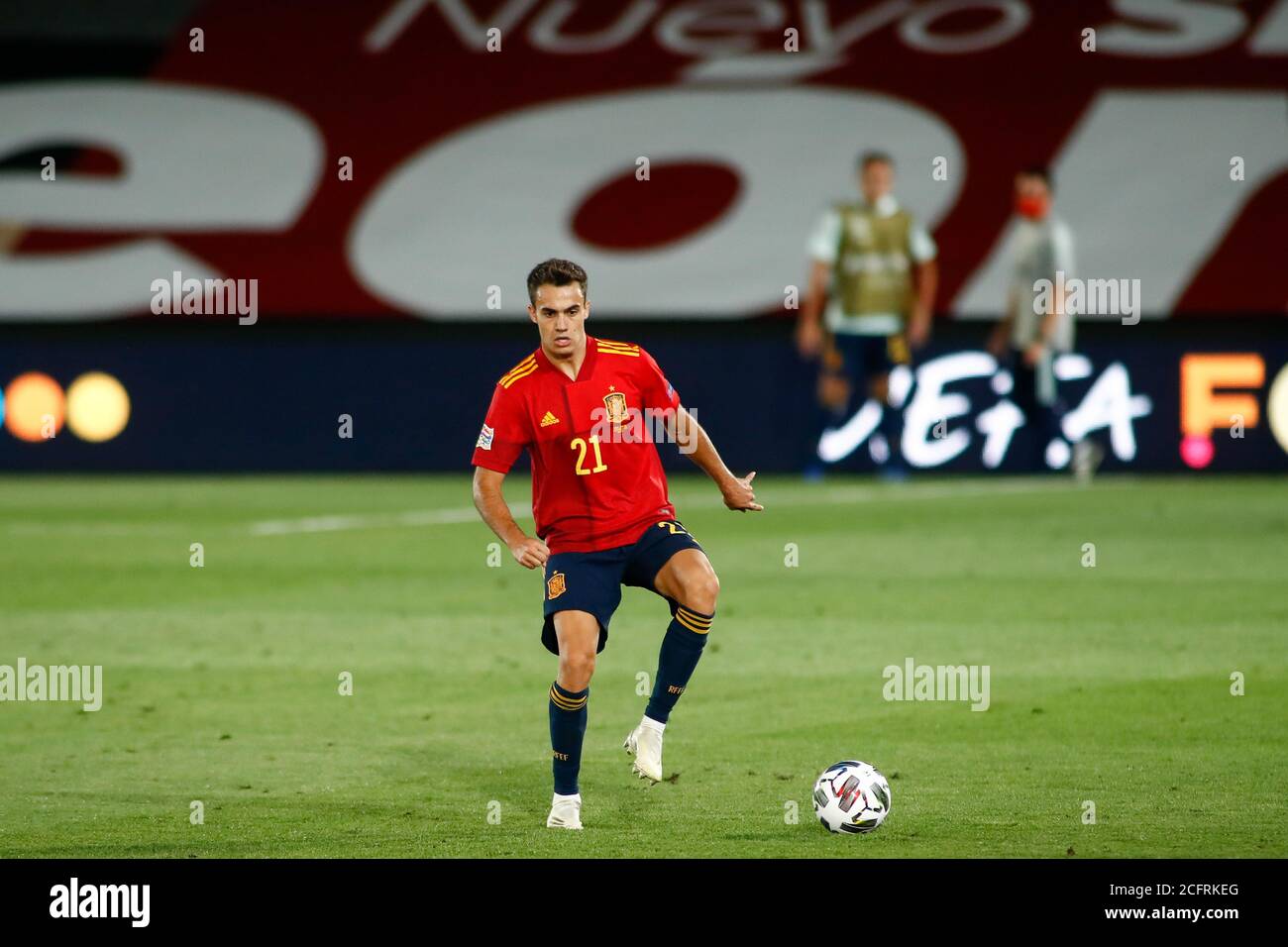 Sergio Reguilon di Spagna in azione durante la partita di calcio della UEFA Nations League tra Spagna e Ucraina il 06 settembre 2020 ad Alfredo di Stefano Foto Stock