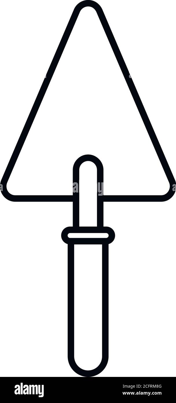Icona della cazzuola metallica. Contorno tiler metallo cazzuola icona vettore per web design isolato su sfondo bianco Illustrazione Vettoriale