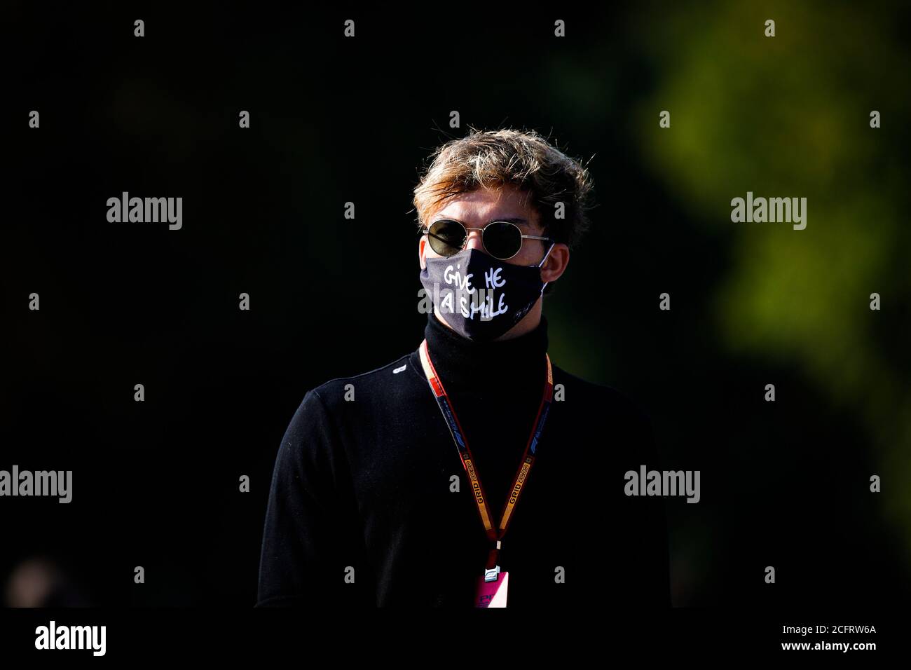 GASLY Pierre (fra), Scuderia AlphaTauri Honda AT01, ritratto durante la Formula 1 Gran Premio Heineken D'italia 2020, Gran Premio d'Italia 2020, da se Foto Stock