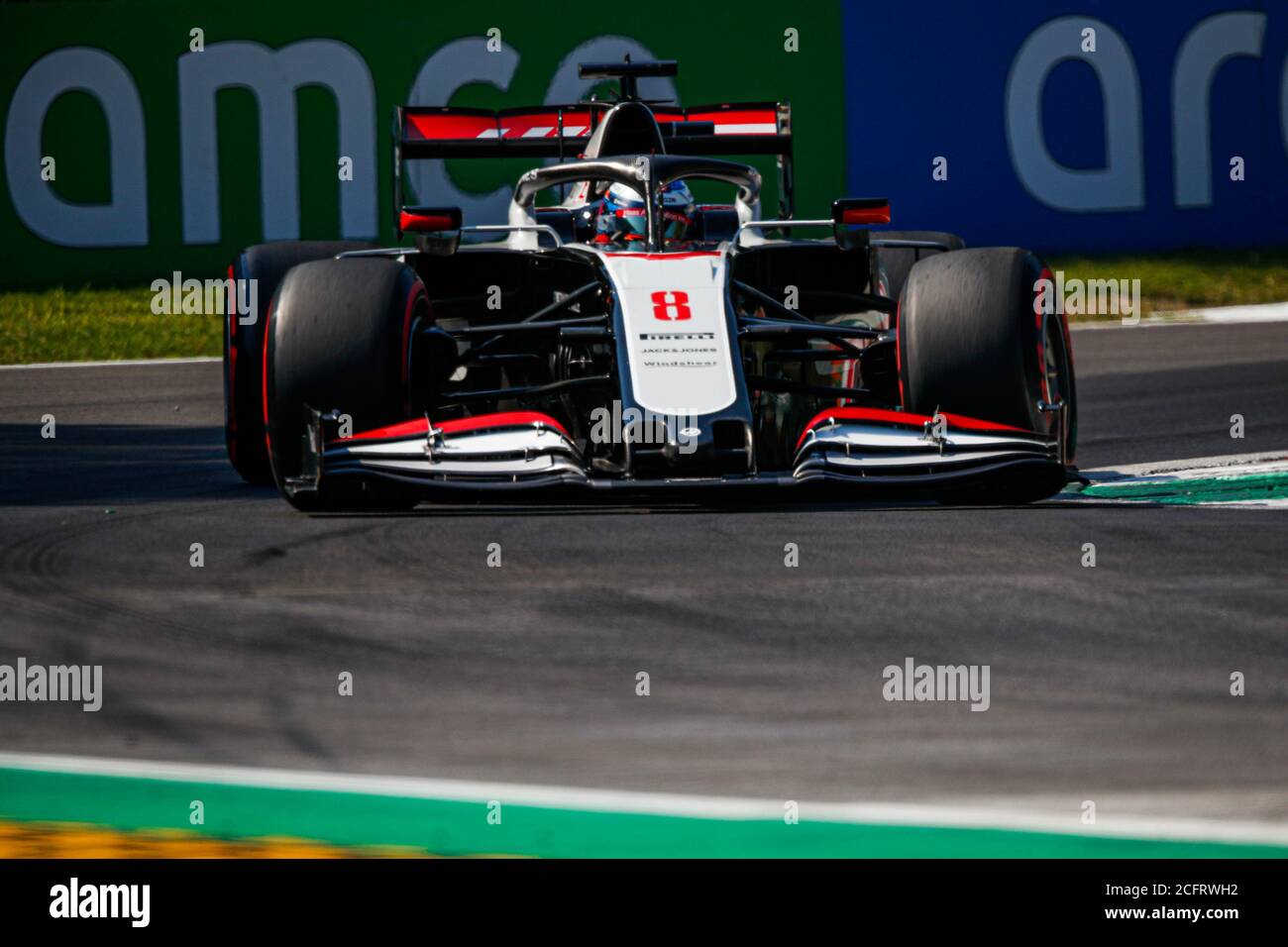 08 GROSJEAN Romain (fra), Haas F1 Team VF-20 Ferrari, in azione durante la Formula 1 Gran Premio Heineken D'italia 2020, 2020 Gran Premio d'Italia, da se Foto Stock