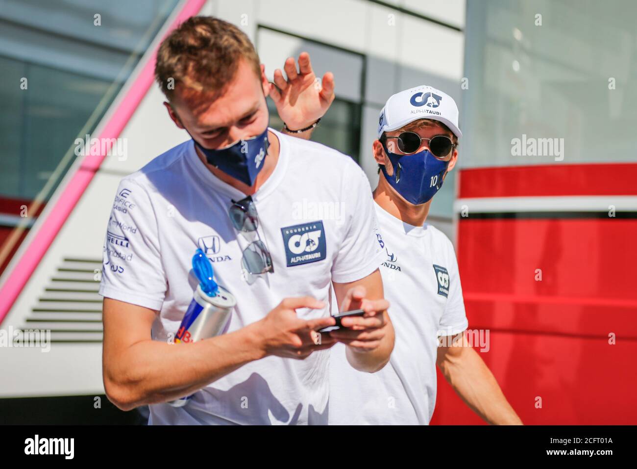 GASLY Pierre (fra), Scuderia AlphaTauri Honda AT01, KVYAT Daniil (rus), Scuderia AlphaTauri Honda AT01, ritratto durante la Formula 1 Gran Premio Hein Foto Stock