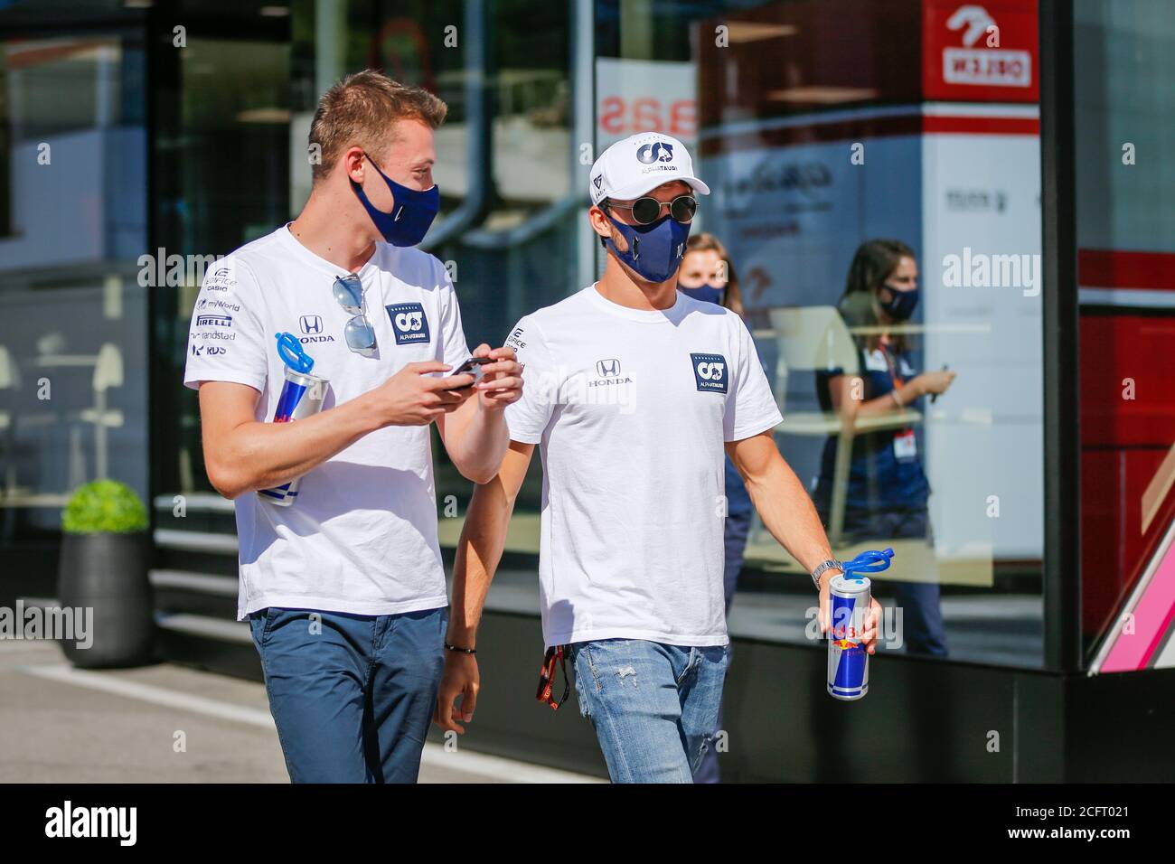 KVYAT Daniil (rus), Scuderia AlphaTauri Honda AT01, GASLY Pierre (fra), Scuderia AlphaTauri Honda AT01, ritratto durante la Formula 1 Gran Premio Hein Foto Stock