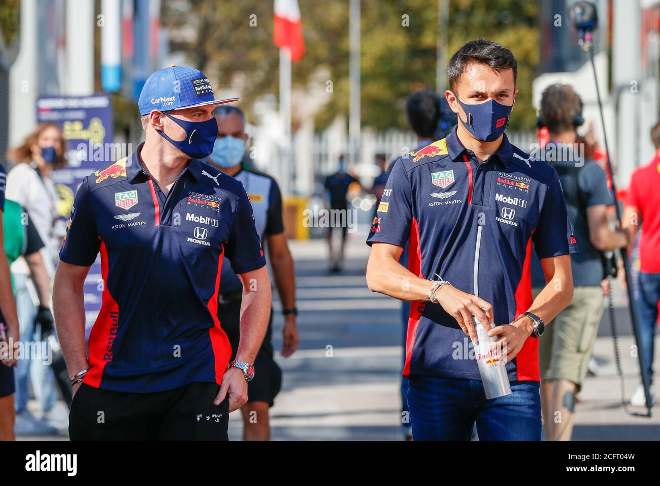 VERSTAPPEN Max (Ned), Aston Martin Red Bull Racing Honda RB16, ALBON Alexander (tha), Aston Martin Red Bull Racing Honda RB16, ritratto durante il for Foto Stock