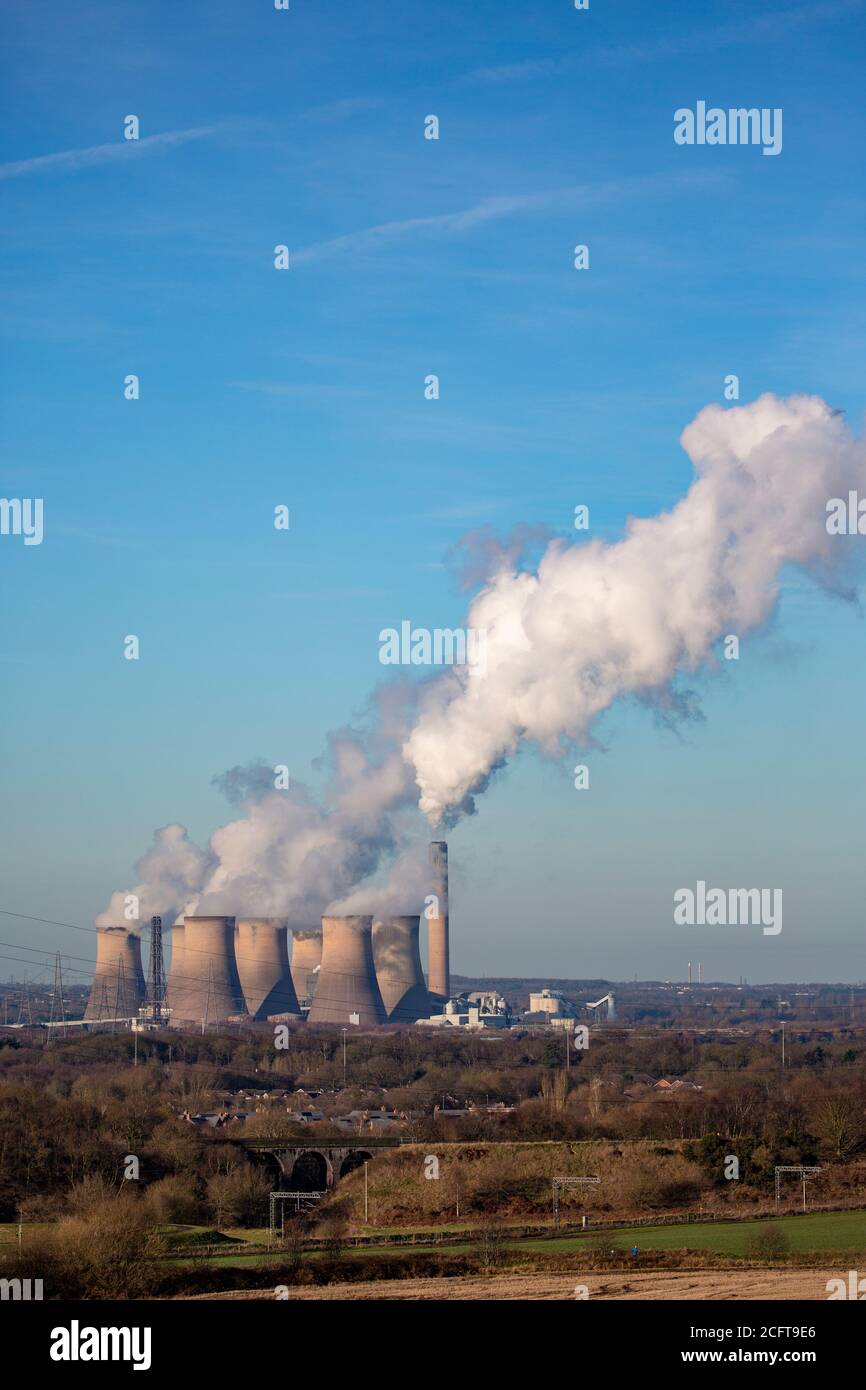 Centrale elettrica a carbone presso il Fiddlers Ferry Foto Stock