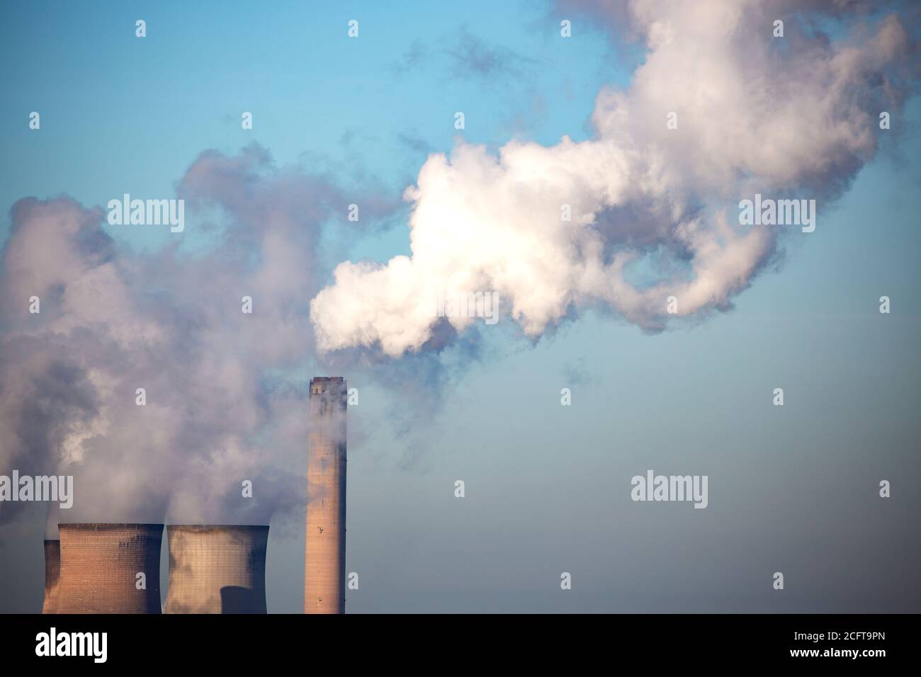 Centrale elettrica a carbone presso il Fiddlers Ferry Foto Stock