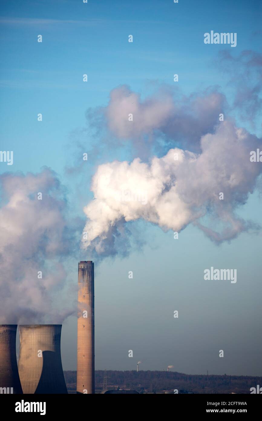 Centrale elettrica a carbone presso il Fiddlers Ferry Foto Stock