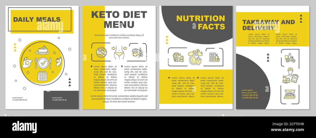Modello di brochure sui dati nutrizionali Illustrazione Vettoriale