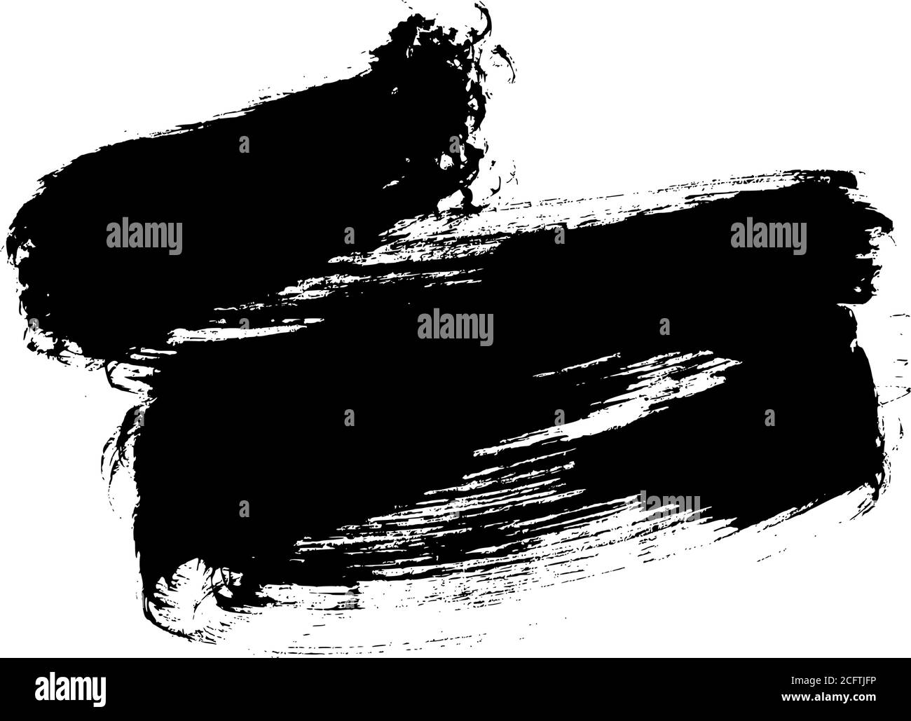 Vernice nera vettoriale, tratto pennello inchiostro. Illustrazione Vettoriale