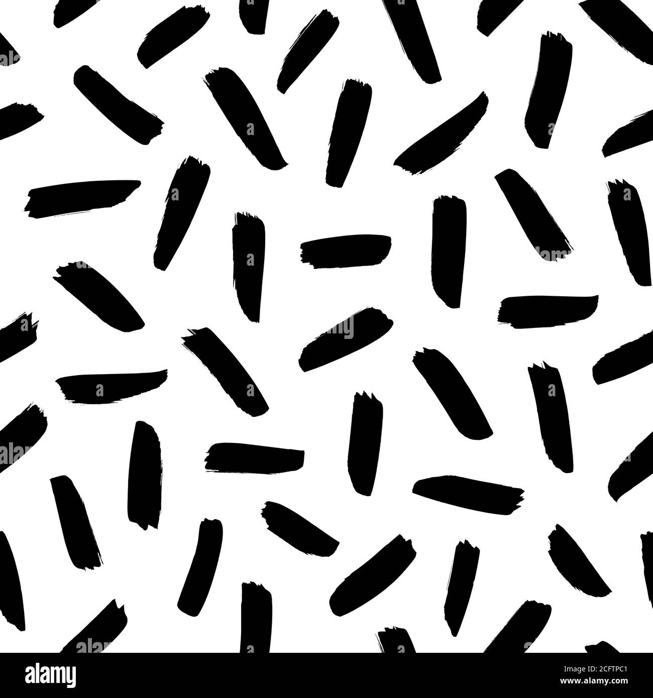 Tratti di pennello vettoriale ripetizione senza giunture. Illustrazione Vettoriale
