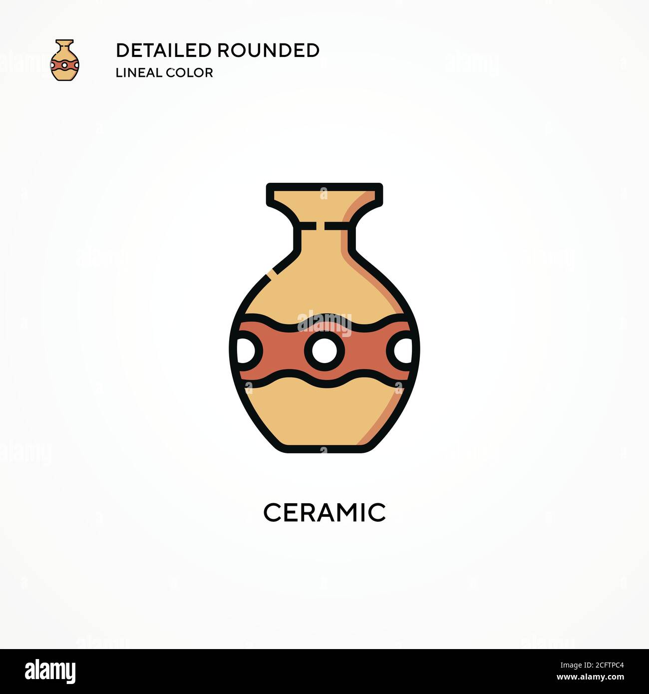 Icona vettore ceramico. Concetti moderni di illustrazione vettoriale. Facile da modificare e personalizzare. Illustrazione Vettoriale
