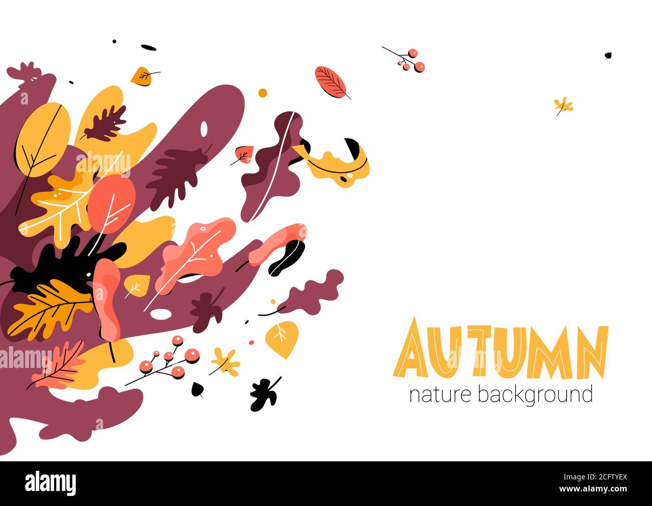 Autunno stagionale illustrazione stile alla moda Illustrazione Vettoriale