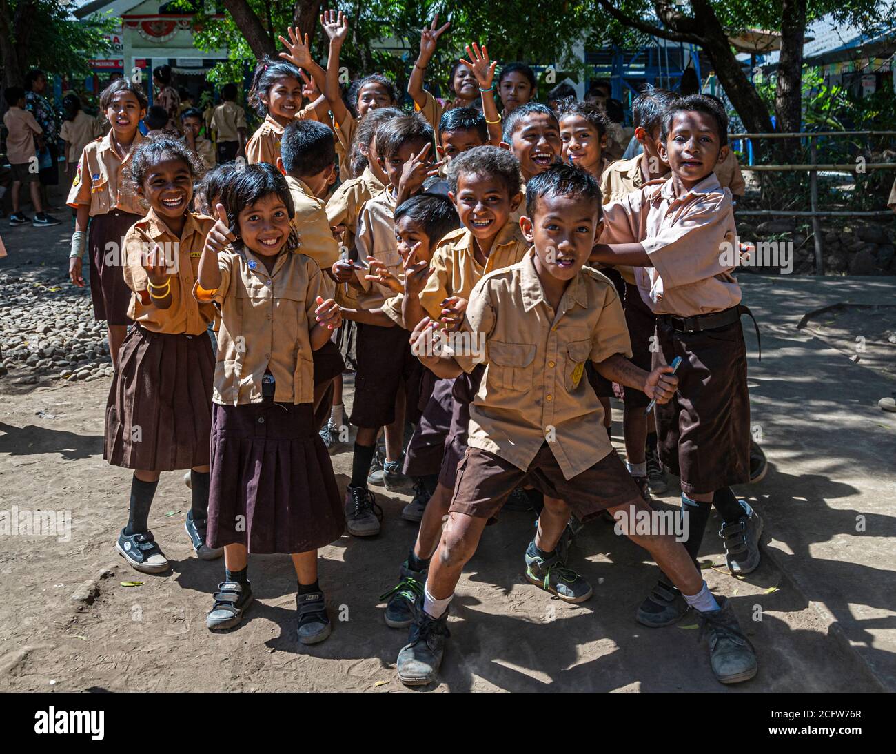 Scuola in Waipoekang, Flores, Indonesia Foto Stock