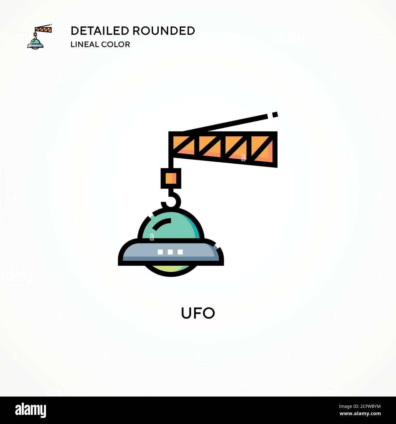 Icona vettore UFO. Concetti moderni di illustrazione vettoriale. Facile da modificare e personalizzare. Illustrazione Vettoriale