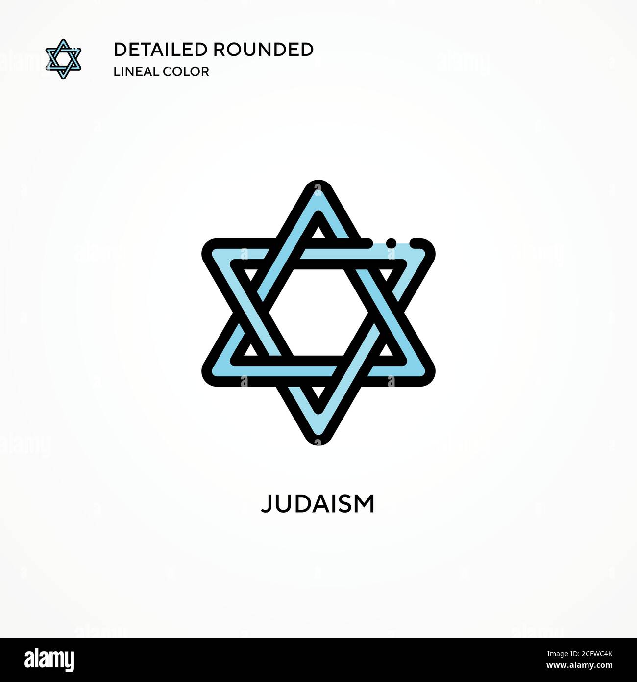 Icona del vettore del giudaismo. Concetti moderni di illustrazione vettoriale. Facile da modificare e personalizzare. Illustrazione Vettoriale