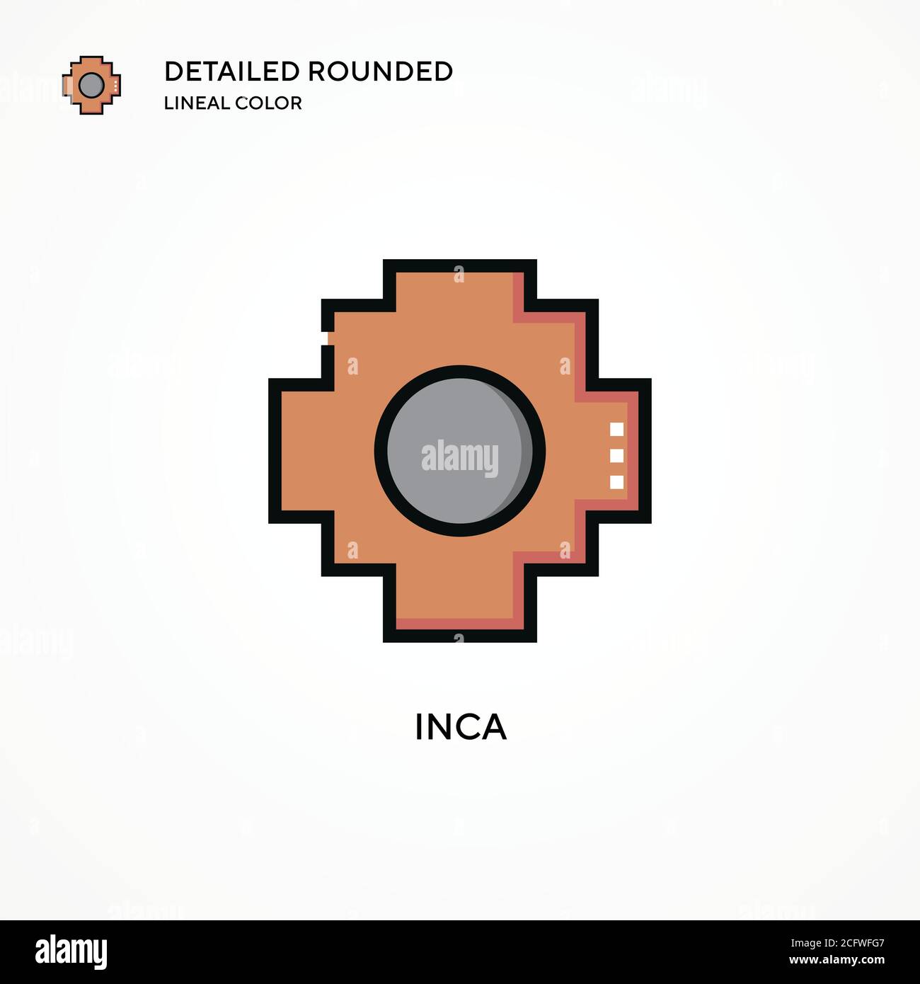 Icona vettore Inca. Concetti moderni di illustrazione vettoriale. Facile da modificare e personalizzare. Illustrazione Vettoriale