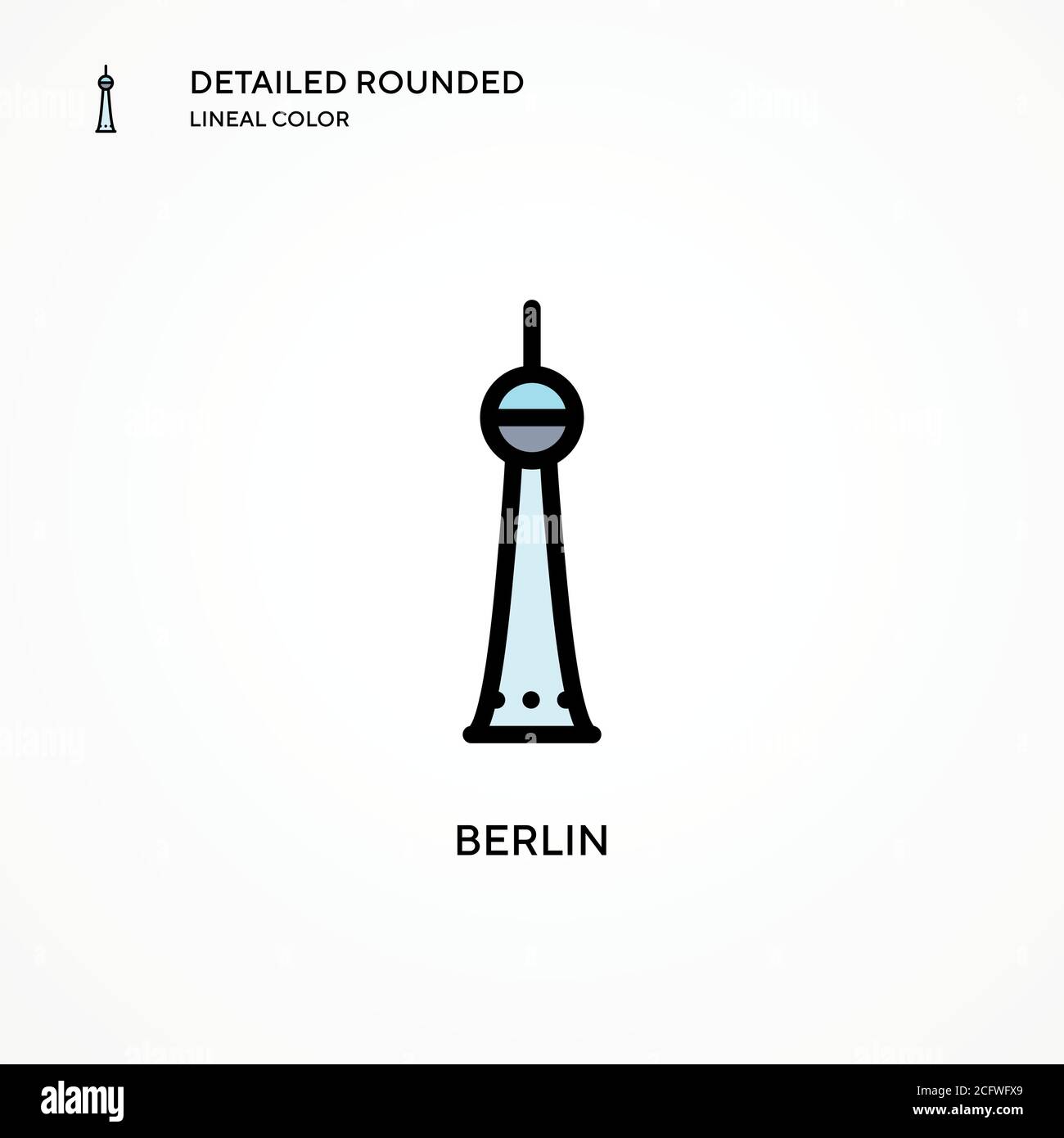 Icona vettore Berlino. Concetti moderni di illustrazione vettoriale. Facile da modificare e personalizzare. Illustrazione Vettoriale