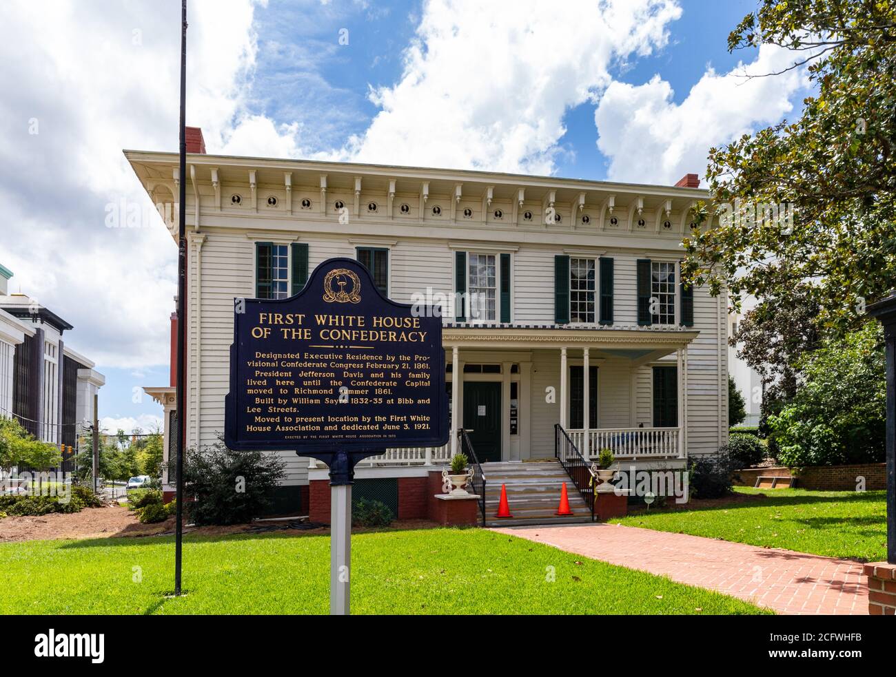 Montgomery, al / USA - 27 agosto 2020: La prima Casa Bianca della Confederazione, sede del presidente Jefferson Davis. Foto Stock