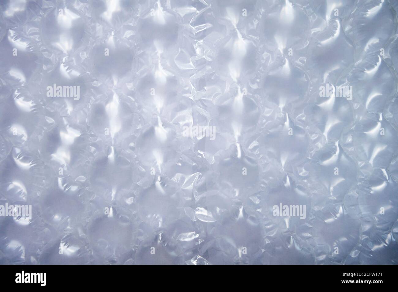 fogli di imballaggio di sicurezza in plastica con pellicola a bolle d'aria grande Foto Stock