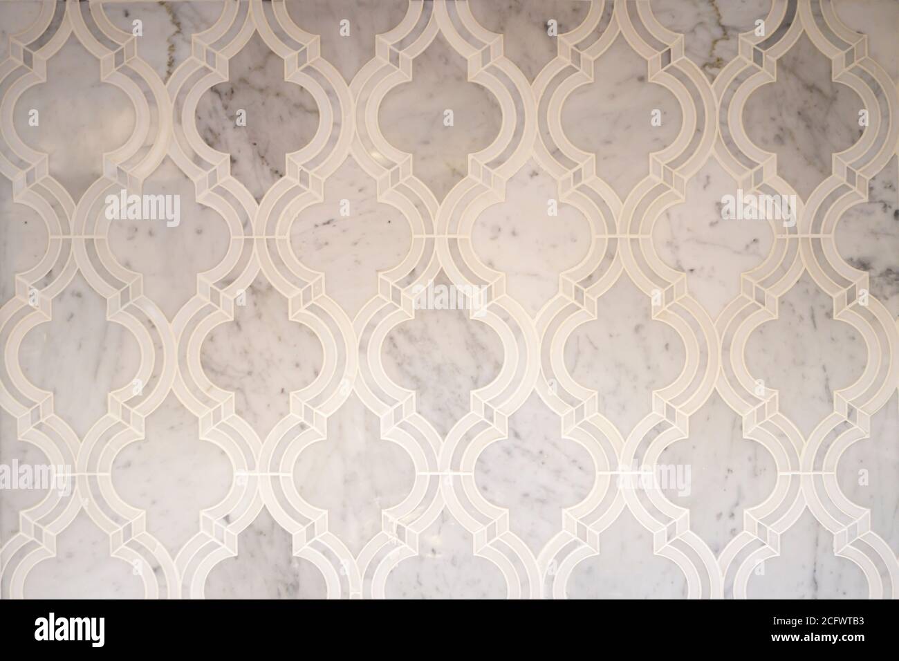 piastrelle di colore chiaro fantasia per la cucina e le pareti del bagno Foto Stock