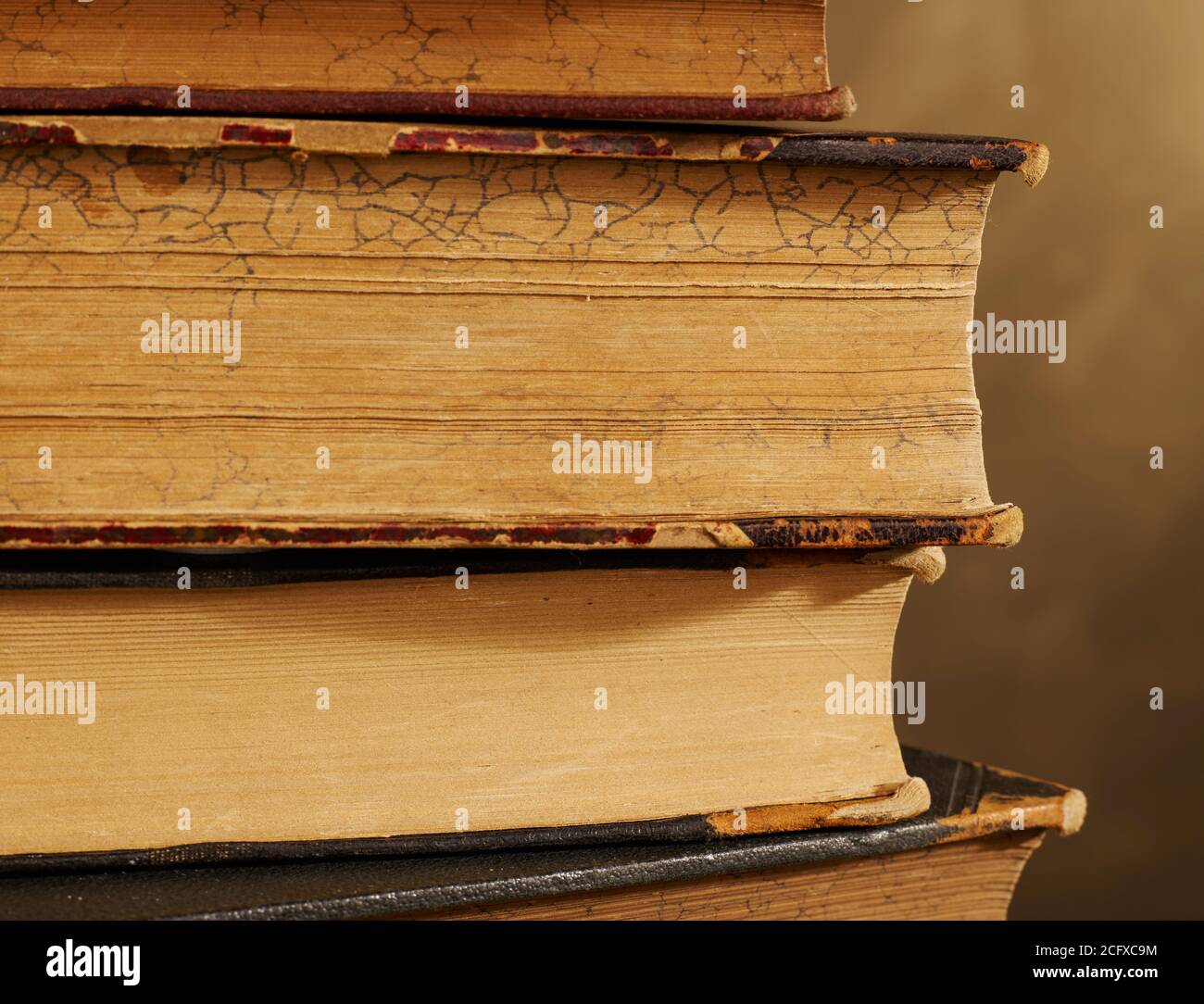 Libri antichi di close-up Foto Stock