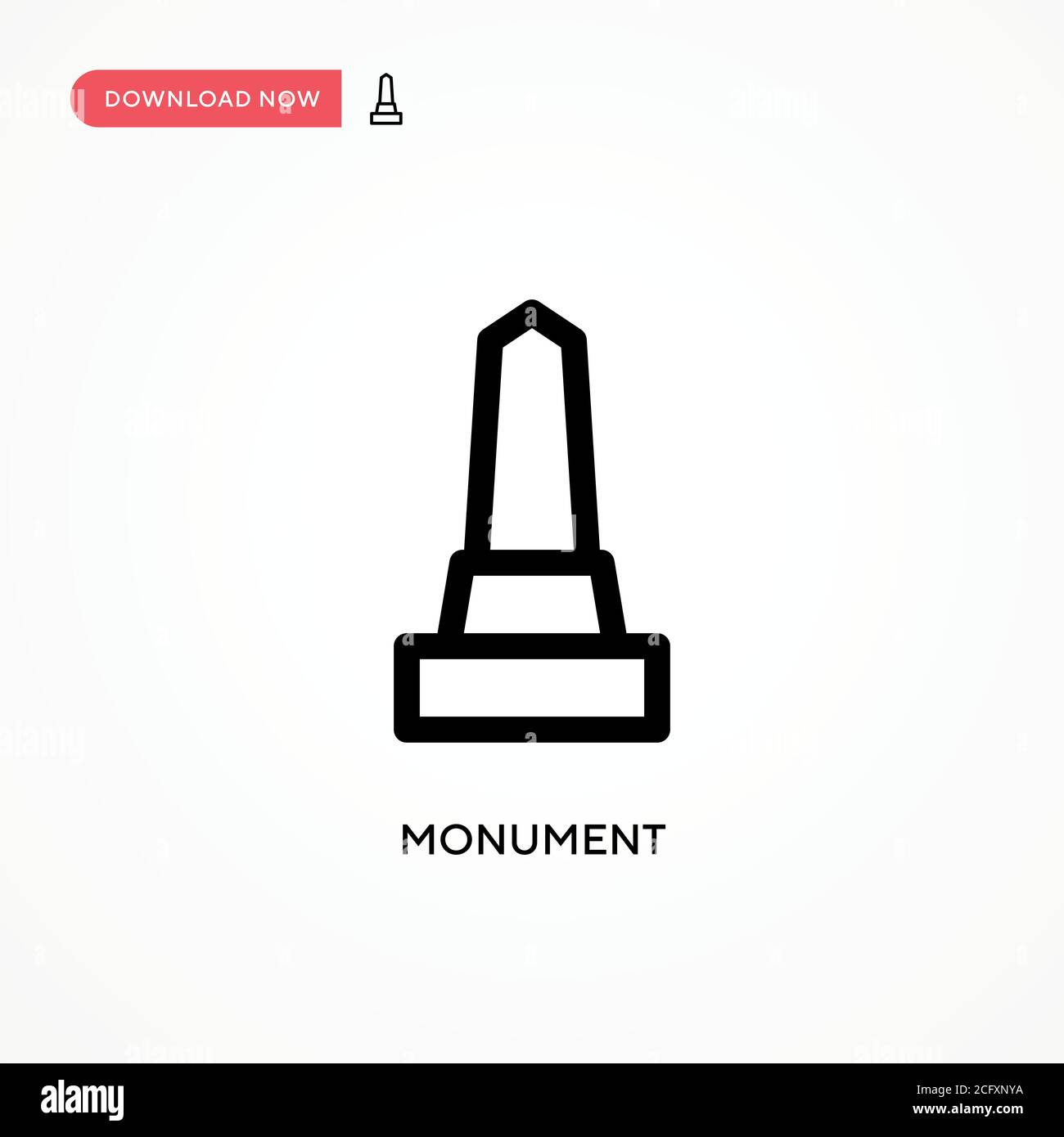 Icona vettore semplice monumento. Illustrazione vettoriale semplice e moderna per siti Web o applicazioni mobili Illustrazione Vettoriale