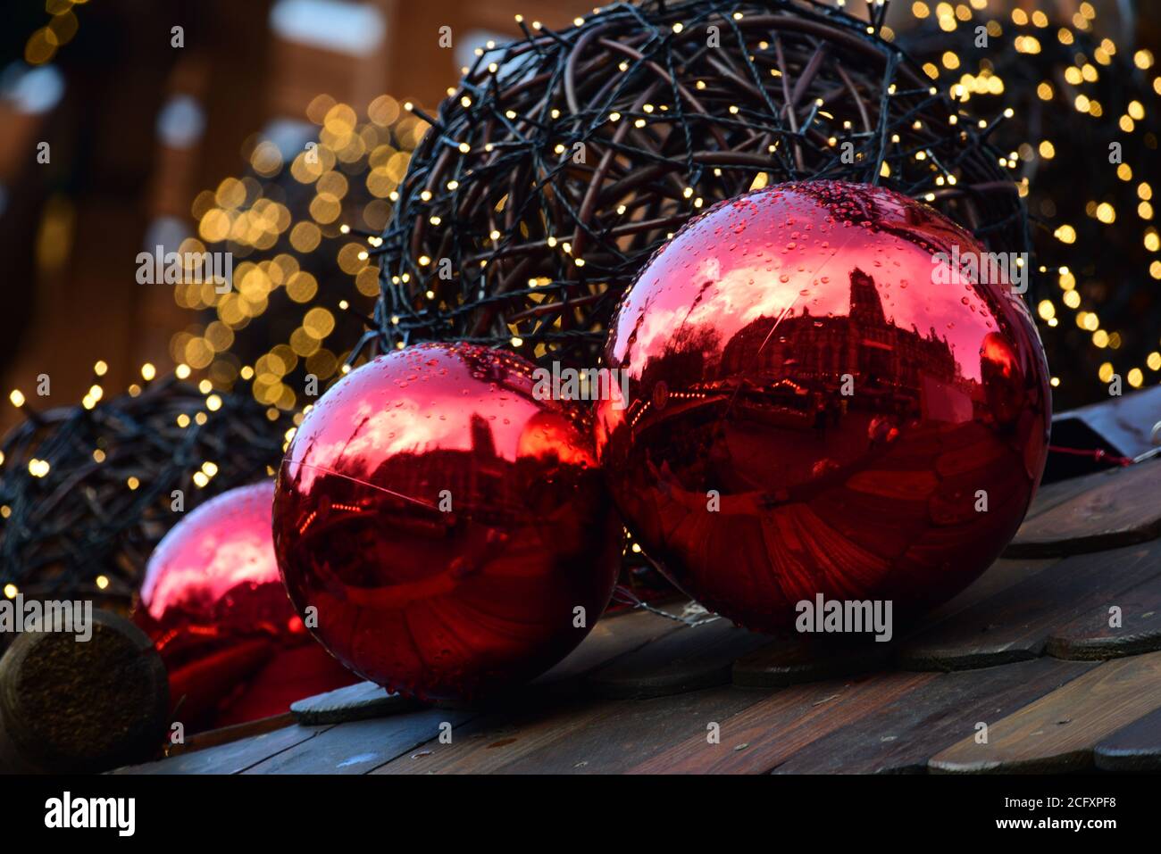 Manchester Mercatini di Natale Foto Stock