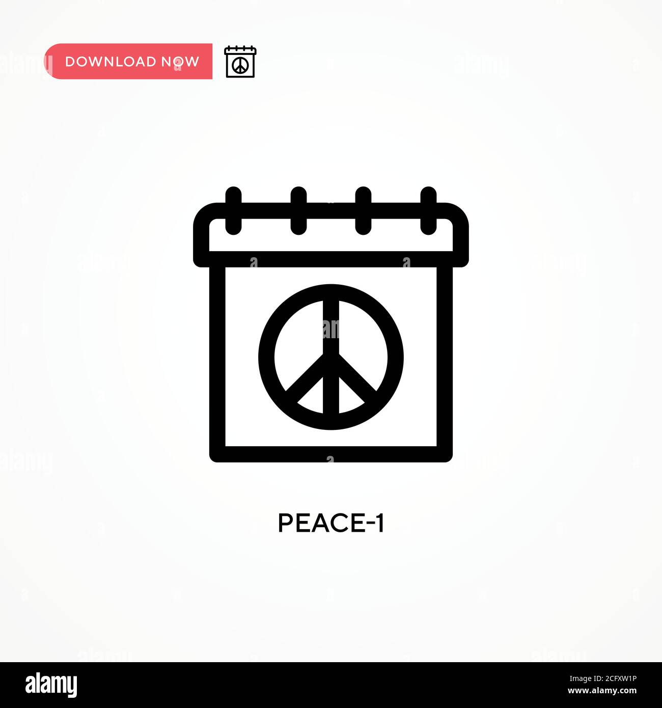 Icona vettore semplice Peace-1. Illustrazione vettoriale semplice e moderna per siti Web o applicazioni mobili Illustrazione Vettoriale