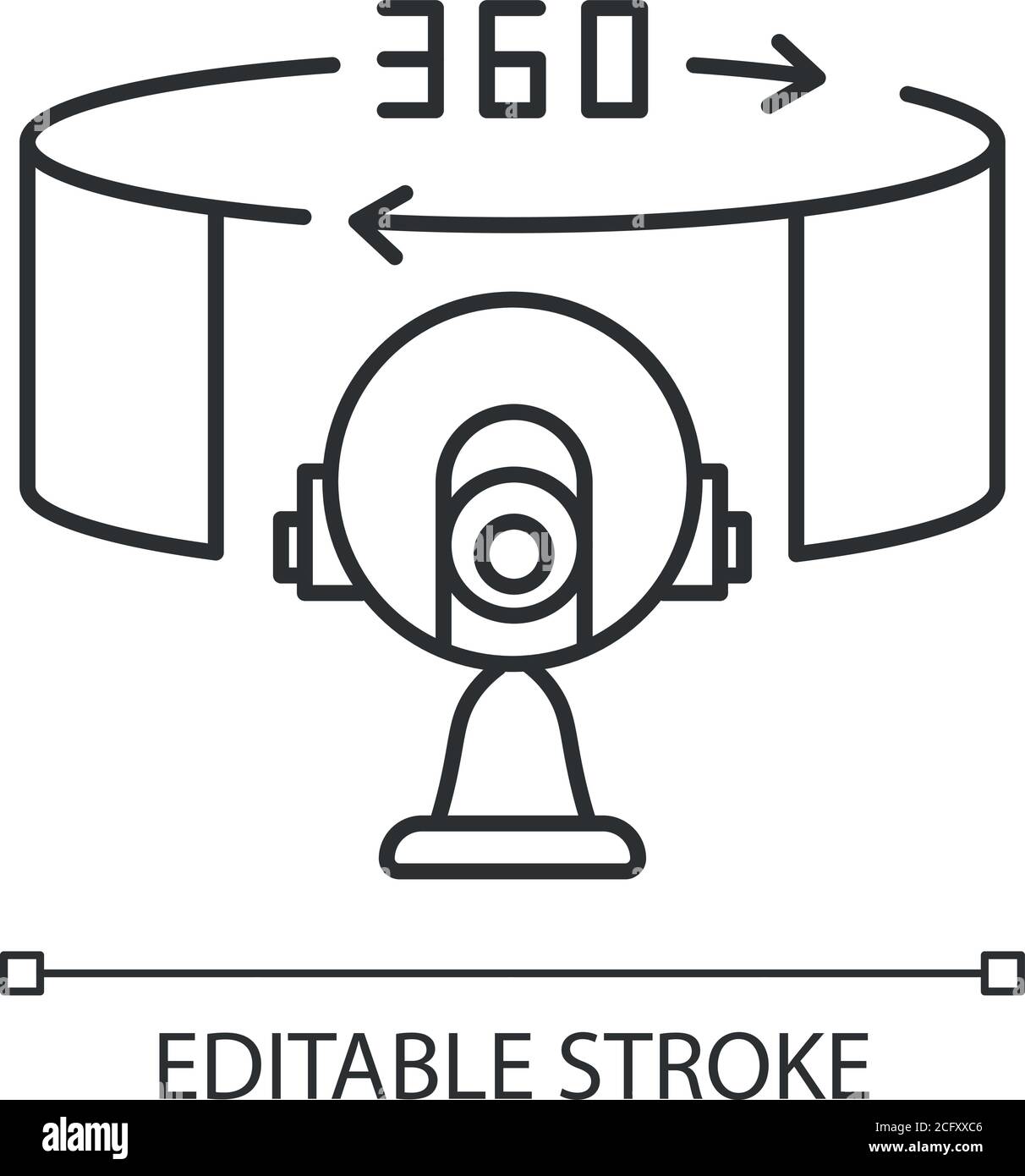 Icona lineare della telecamera VR Illustrazione Vettoriale