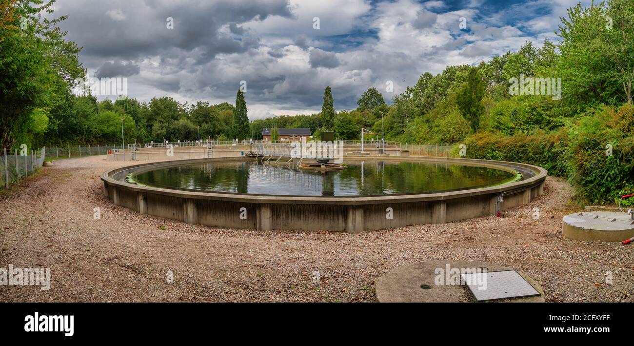 Acqua impianto di pulizia vicino Egernsund, Danimarca Foto Stock