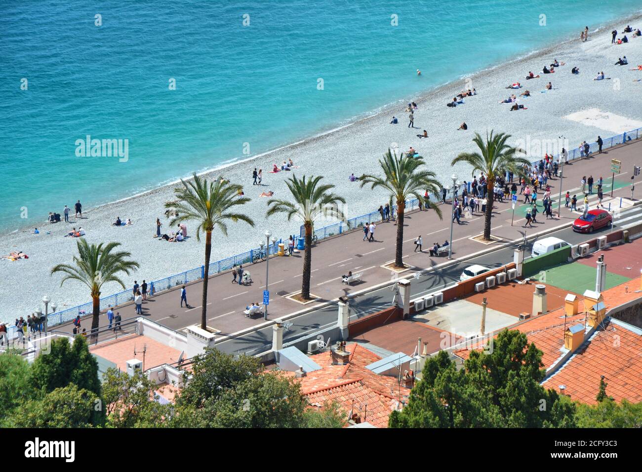 Nizza, Costa Azzurra Costa Azzurra in Provenza, Francia. Foto Stock