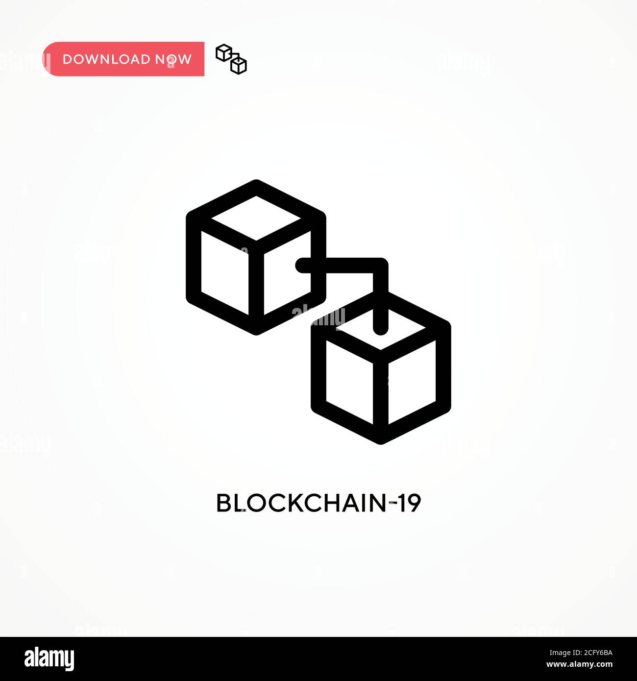 Blockchain-19 icona vettore semplice. Illustrazione vettoriale semplice e moderna per siti Web o applicazioni mobili Illustrazione Vettoriale