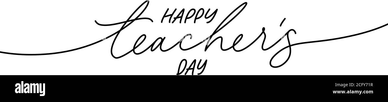 Happy Teachers Day biglietto di auguri. Illustrazione Vettoriale