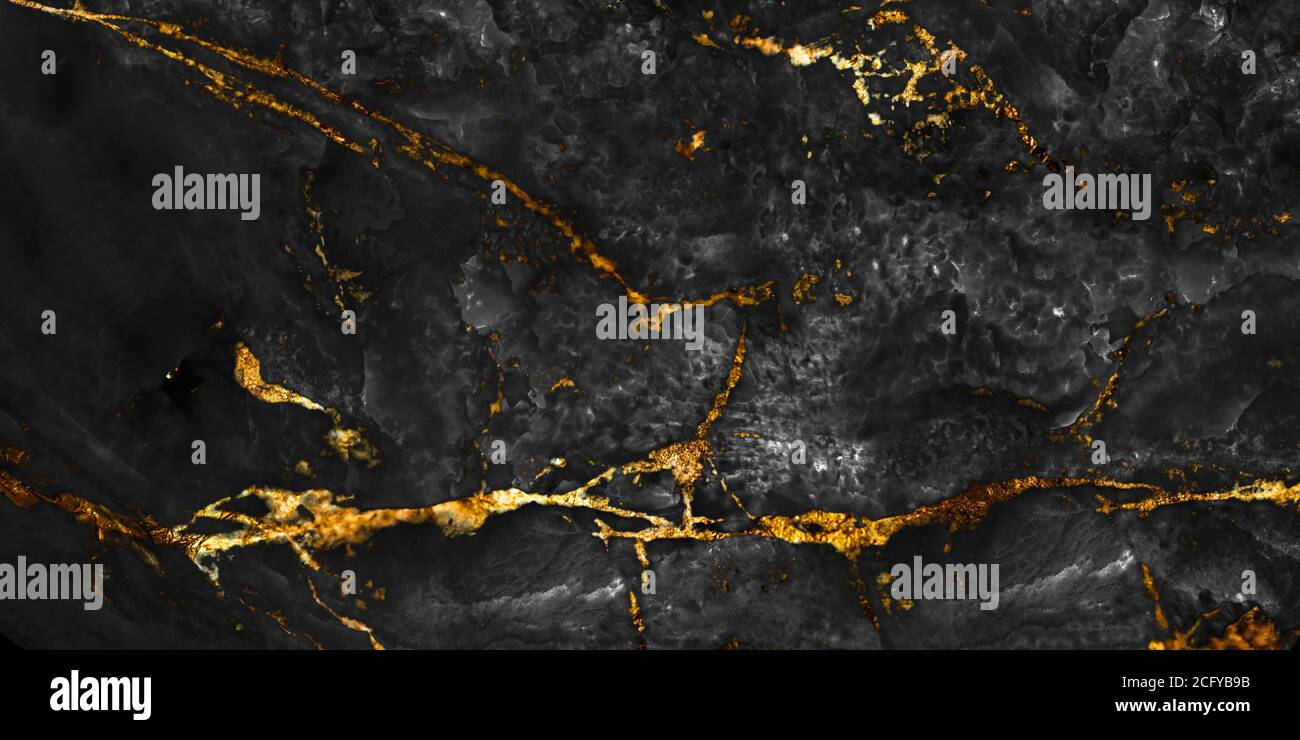 struttura in marmo nero con venature dorate, piastrelle in marmo breccia per piastrelle in ceramica e pavimenti, piastrelle in pietra di granito emperador piastrelle in ceramica. Foto Stock
