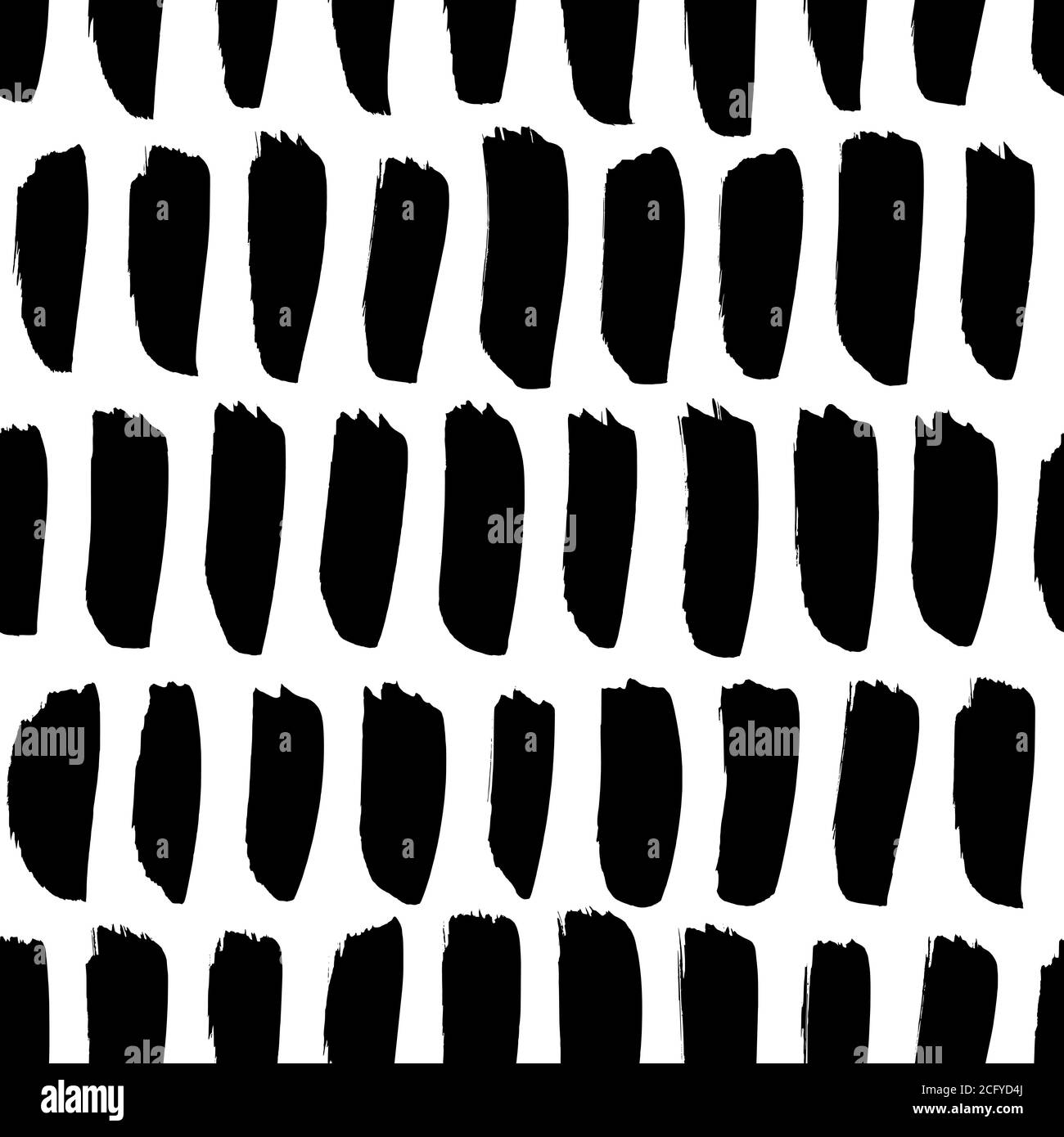 Tratti di pennello vettoriale ripetizione senza giunture. Illustrazione Vettoriale