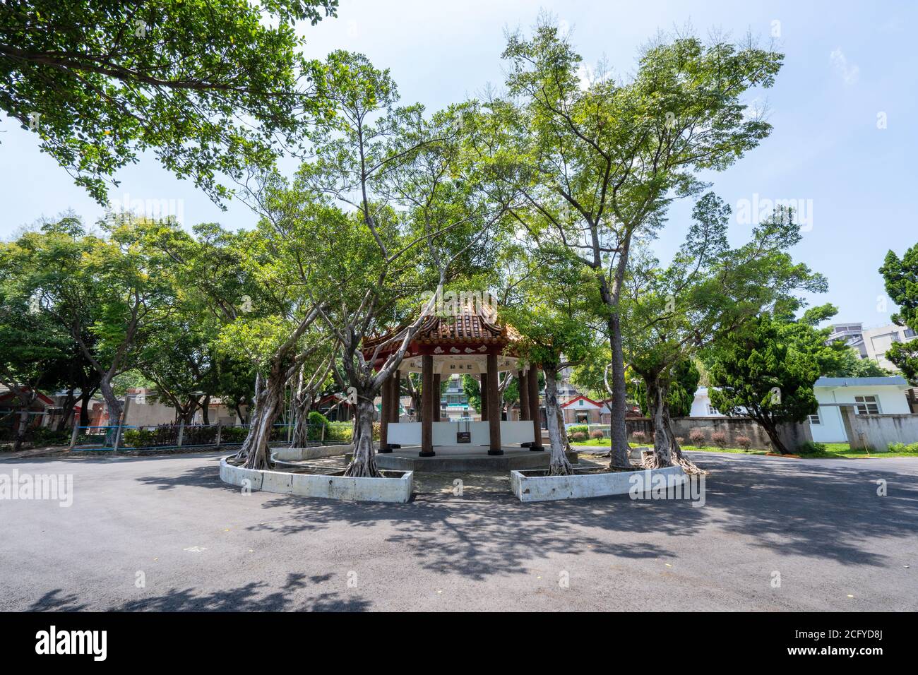 Taoyuan, Taiwan - 02 settembre 2020: Matsu New Village Art Park in , casa tradizionale di un patrimonio culturale di conservazione nel distretto di Zhongli, mili Foto Stock