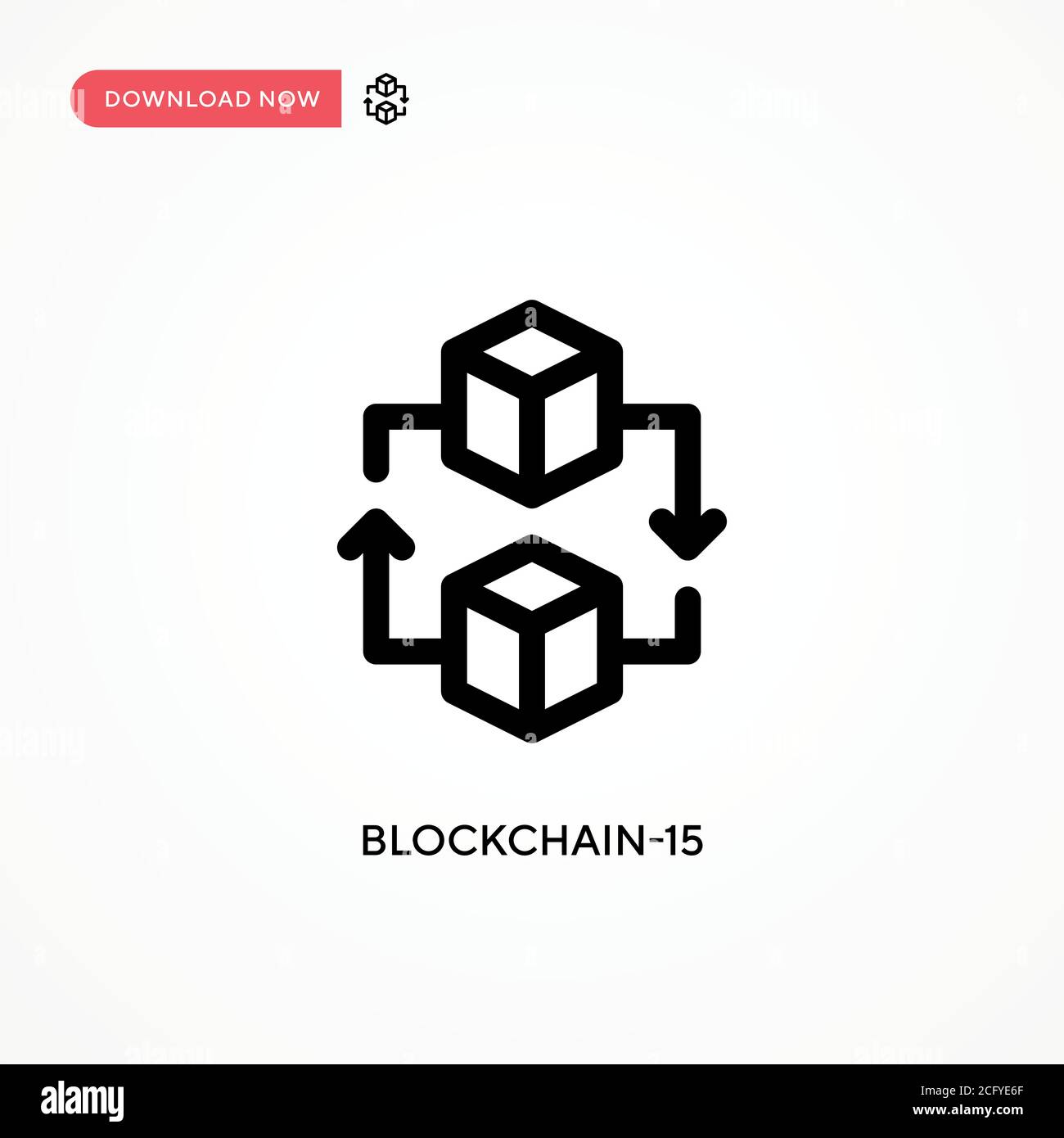 Blockchain-15 icona vettore semplice. Illustrazione vettoriale semplice e moderna per siti Web o applicazioni mobili Illustrazione Vettoriale