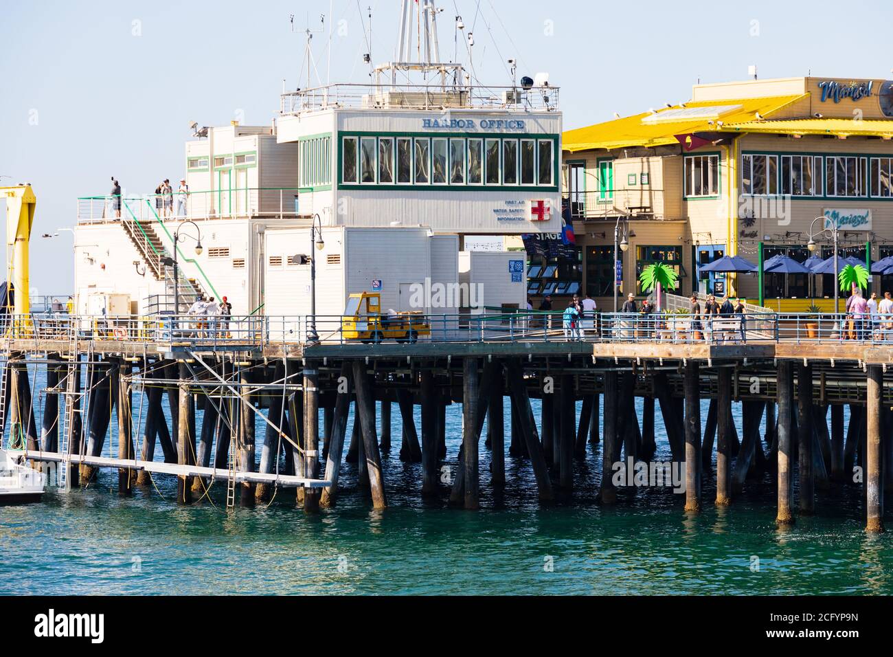 Harbour Office sul molo, Santa Monica, California, Stati Uniti d'america. STATI UNITI. Ottobre 2019 Foto Stock