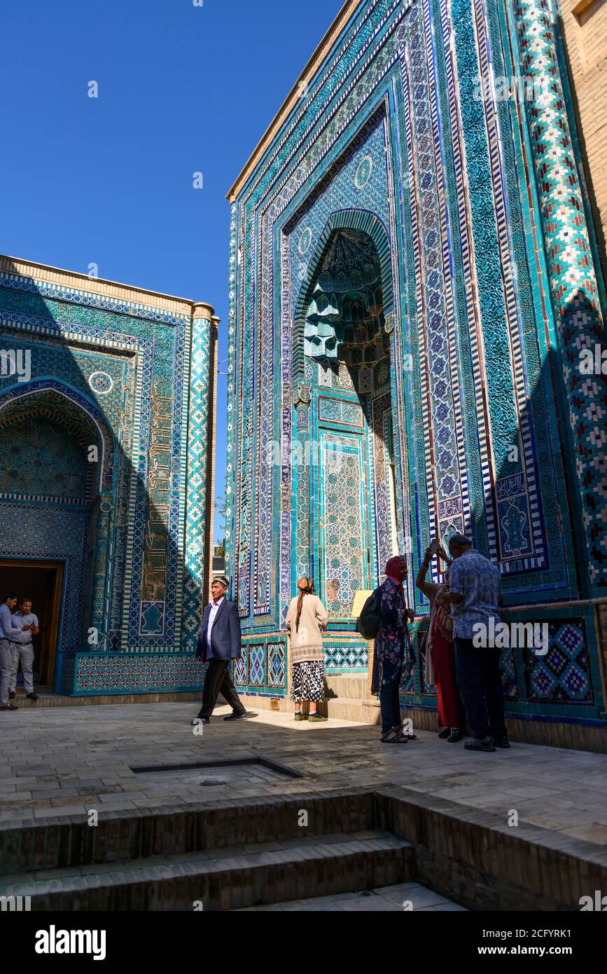Complesso Shah-i-Zinda, Samarcanda, Uzbekistan Foto Stock