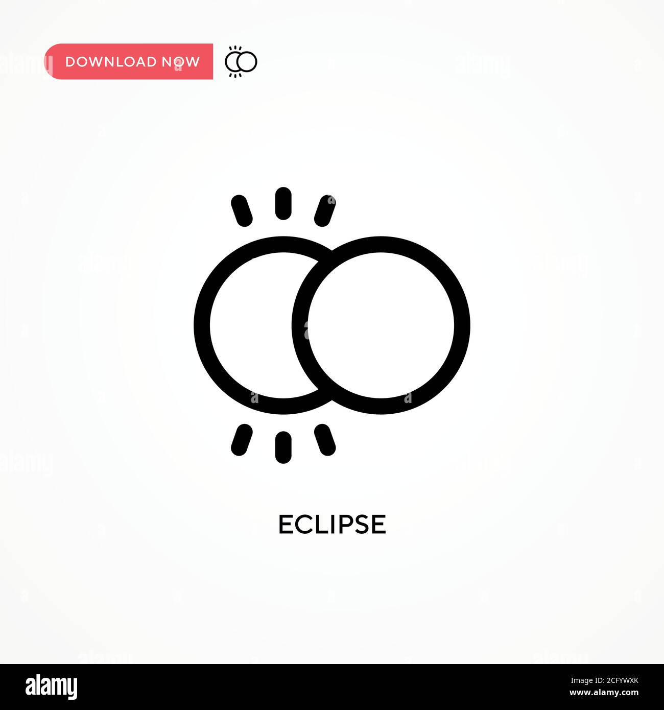 Icona vettore semplice Eclipse. Illustrazione vettoriale semplice e moderna per siti Web o applicazioni mobili Illustrazione Vettoriale