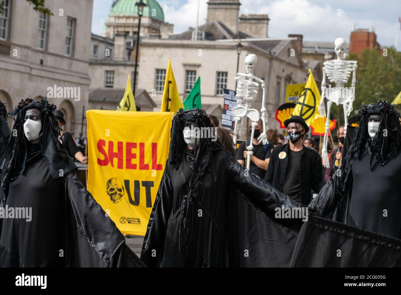 Londra, Regno Unito. 8 Settembre 2020. XR ribellione protesta, Whitehall London UK Credit: Ian Davidson/Alamy Live News Foto Stock