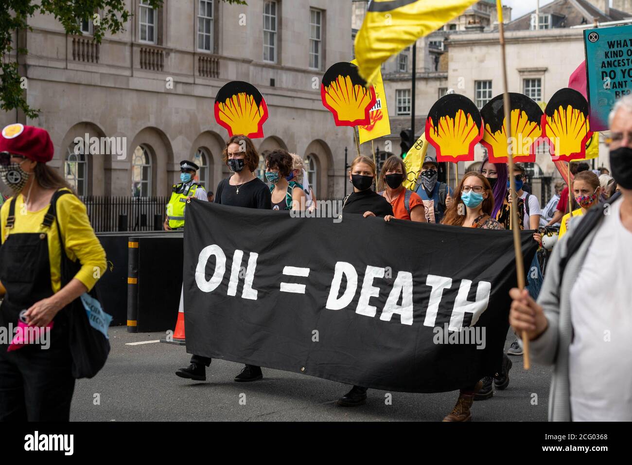 Londra, Regno Unito. 8 Settembre 2020. XR ribellione protesta, Whitehall London UK Credit: Ian Davidson/Alamy Live News Foto Stock