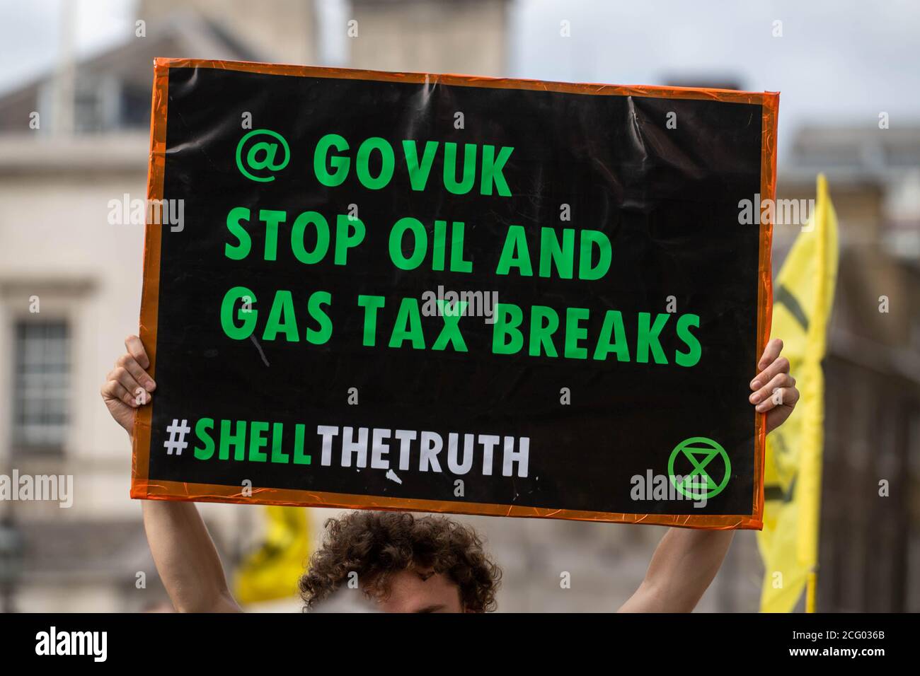 Londra, Regno Unito. 8 Settembre 2020. XR ribellione protesta, Whitehall London UK Credit: Ian Davidson/Alamy Live News Foto Stock