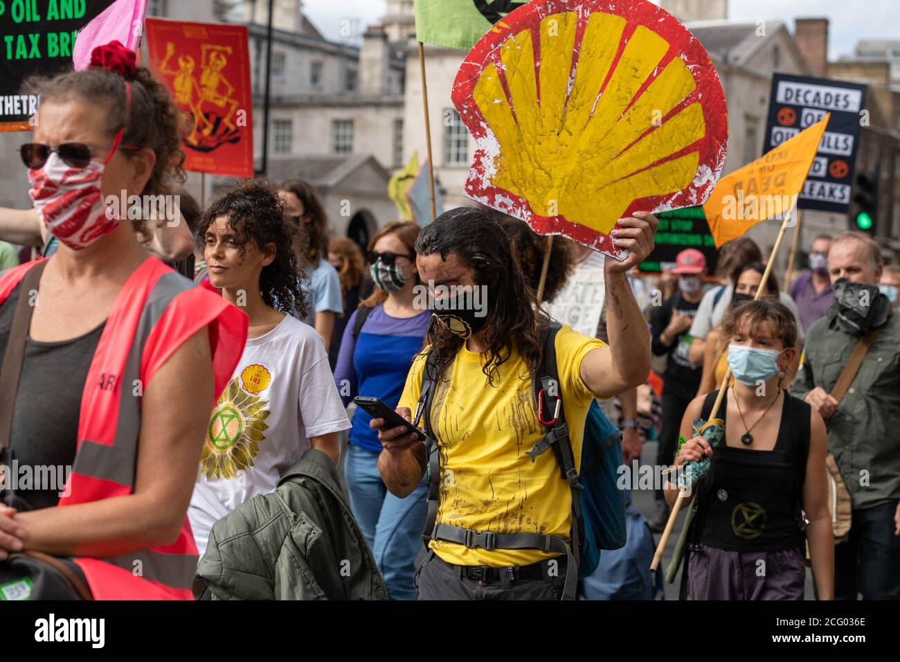 Londra, Regno Unito. 8 Settembre 2020. XR ribellione protesta, Whitehall London UK Credit: Ian Davidson/Alamy Live News Foto Stock